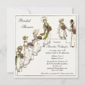 Vrijgezellenfeest Victoriaans bride en bridesmaids Kaart (Achterkant)