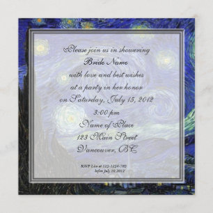 Vrijgezellenfeest Vincent van Gogh, Sterrennacht Kaart