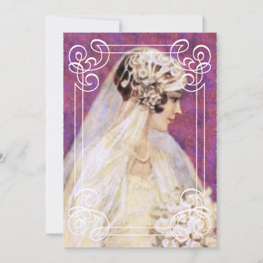 Vrijgezellenfeest Vintage Bride w. Lijst Kaart (Voorkant)