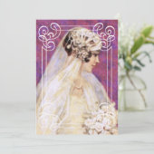 Vrijgezellenfeest Vintage Bride w. Lijst Kaart (Staand voorkant)