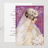 Vrijgezellenfeest Vintage Bride w. Lijst Kaart (Voorkant / Achterkant)