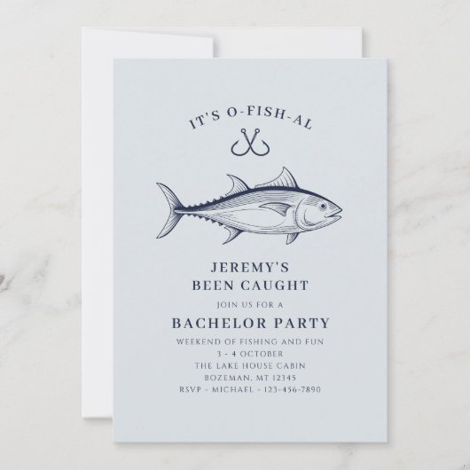 Vrijgezellenfeest Vist weekend Kaart (Voorkant)