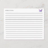 Vrijgezellenfeest Vlinder Recept Kaart Paarse Scri (Achterkant)