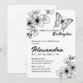 Vrijgezellenfeest Vlinder Tuin Uitnodiging (Voorkant / Achterkant)