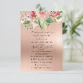 Vrijgezellenfeest Vloeibaarmoedervlek Rozen Blush  Kaart (Staand voorkant)