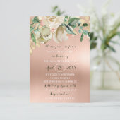 Vrijgezellenfeest Vloeibaarmoedervlek Rozen Blush  Kaart (Staand voorkant)