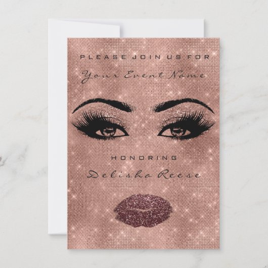 Vrijgezellenfeest Vonk 16e Roos Vonk Glitter Eggpl Kaart (Voorkant)