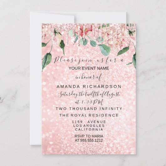 Vrijgezellenfeest Vonk Roos Roze Dress White Grey Kaart (Voorkant)