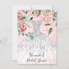 Vrijgezellenfeest Vonk Roos Roze Dress White Grey Kaart