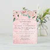 Vrijgezellenfeest Vonk Roos Roze Rose Dress Floral Kaart (Staand voorkant)