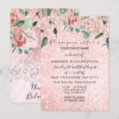 Vrijgezellenfeest Vonk Roos Roze Rose Dress Glitte Kaart (Voorkant / Achterkant)