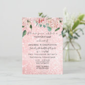 Vrijgezellenfeest Vonk Roos Roze Rose Dress Glitte Kaart (Staand voorkant)