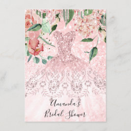 Vrijgezellenfeest Vonk Roos Roze Rose Dress Glitte Kaart