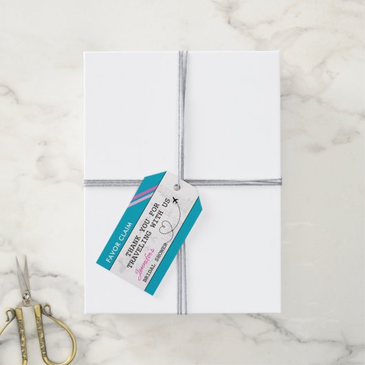 Vrijgezellenfeest voor Blauwe Favoriet Cadeaulabel (Met Touw)