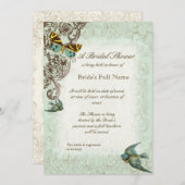 Vrijgezellenfeest voor Botanica Wedding Invite - B Kaart (Voorkant / Achterkant)