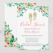 Vrijgezellenfeest voor botanische Teenslippers Kaart (Voorkant / Achterkant)