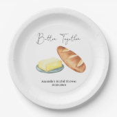 Vrijgezellenfeest voor boter samen papieren bordje (Voorkant)