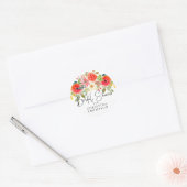 Vrijgezellenfeest voor Bright Midden-zomerFloral Ronde Sticker (Envelop)