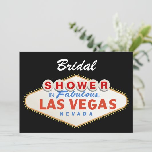 Vrijgezellenfeest voor bruiloft in Las Vegas-teken Kaart (Staand voorkant)