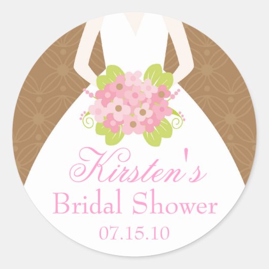 Vrijgezellenfeest voor bruin weddenschap ronde sticker (Voorkant)