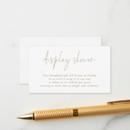 Vrijgezellenfeest voor Champagne Gold Script Displ Informatiekaartje