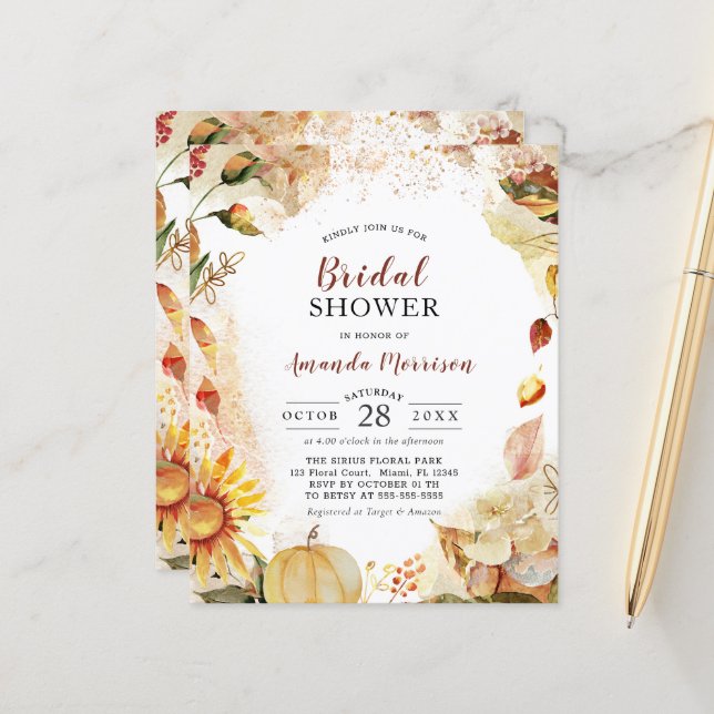 Vrijgezellenfeest voor de herfst Weddenschap (Voorkant / Achterkant in situ)