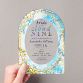 Vrijgezellenfeest voor de heropleving van Bride on Acryl Uitnodigingen (Insitu (Draagbaar))