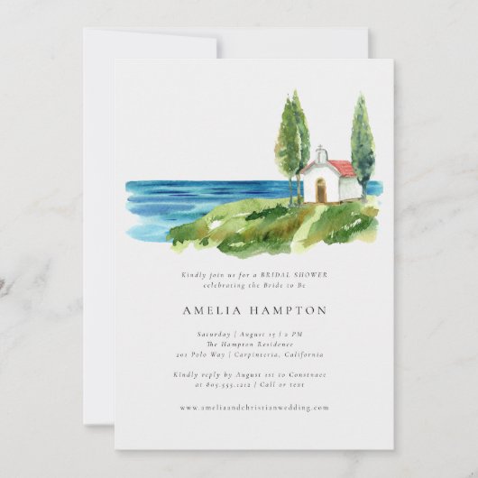 Vrijgezellenfeest voor de kustWaterverf Chapel Oce Kaart (Voorkant)