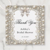 Vrijgezellenfeest voor diamanten en parels bedankjes labels (Voorkant)