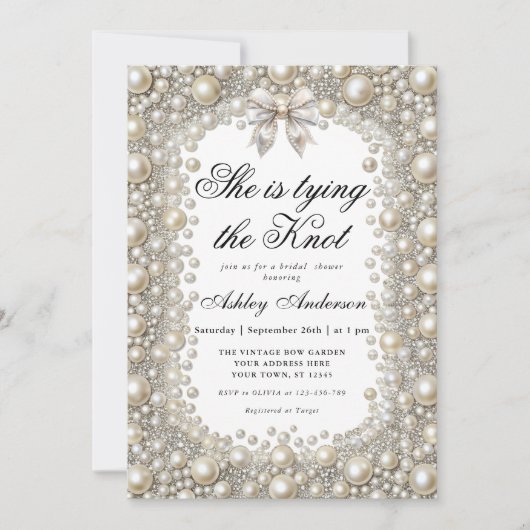 Vrijgezellenfeest voor diamanten en parels kaart (Voorkant)