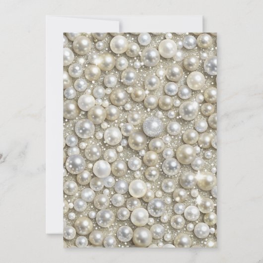 Vrijgezellenfeest voor diamanten en parels kaart (Achterkant)