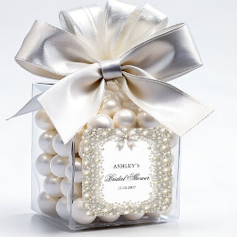 Vrijgezellenfeest voor diamanten en parels vierkante sticker