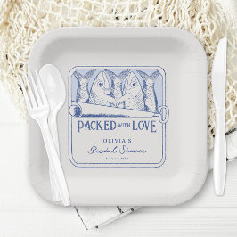 Vrijgezellenfeest voor esthetische sardines voor v papieren bordje