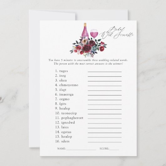 Vrijgezellenfeest voor gebrande wijn van Bourgogne Kaart (Voorkant)