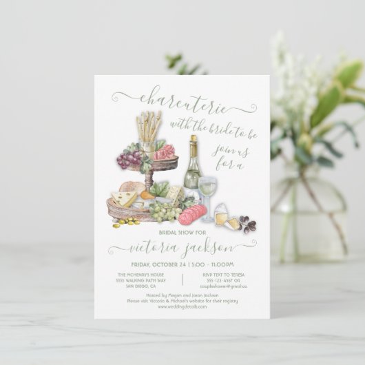 Vrijgezellenfeest voor gelaagde lade op Charcuteri Kaart (Staand voorkant)