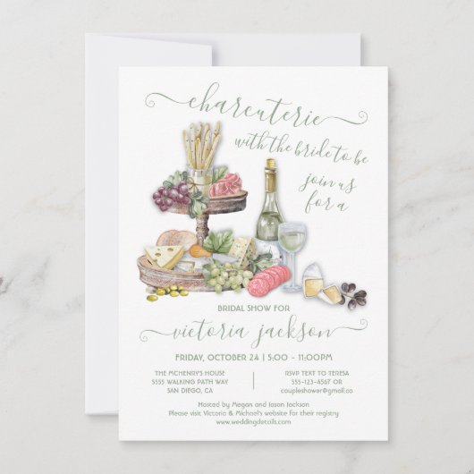 Vrijgezellenfeest voor gelaagde lade op Charcuteri Kaart (Voorkant)