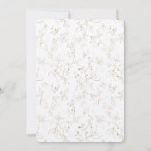 Vrijgezellenfeest voor goud en botanische groen kaart (Achterkant)