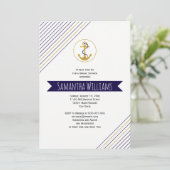 Vrijgezellenfeest voor goudanker tint kaart (Staand voorkant)