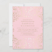 Vrijgezellenfeest voor gouden en roze baby's kaart (Voorkant)