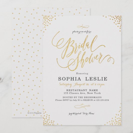  Vrijgezellenfeest voor goudkalligrafie Kaart (Voorkant / Achterkant)