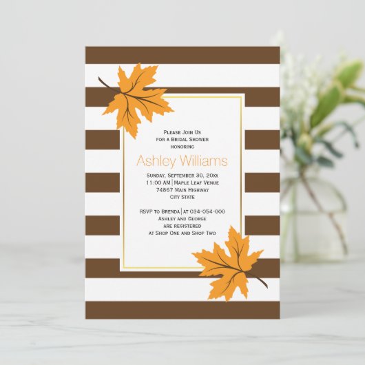 Vrijgezellenfeest voor herfstbruiloft van appelbla kaart (Staand voorkant)