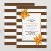 Vrijgezellenfeest voor herfstbruiloft van appelbla kaart (Voorkant / Achterkant)