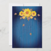 Vrijgezellenfeest voor het binden van zonnebloemen kaart (Achterkant)