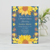 Vrijgezellenfeest voor het binden van zonnebloemen kaart (Staand voorkant)