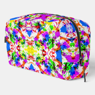Vrijgezellenfeest voor het kleurafspatverfontwerp toilettasje
