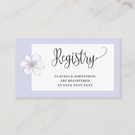 Vrijgezellenfeest voor het lila Bloemenregister Informatiekaartje (Voorkant)