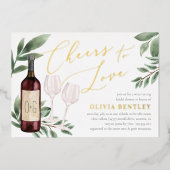 Vrijgezellenfeest voor het schatten van de liefde  folie uitnodiging (Voorkant)