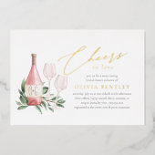 Vrijgezellenfeest voor het schatten van de liefde  folie uitnodiging (Voorkant)