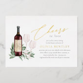 Vrijgezellenfeest voor het schatten van de liefde  folie uitnodiging (Voorkant)