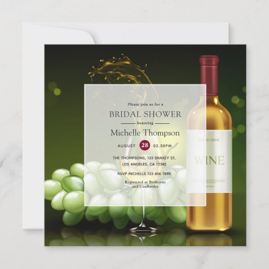 Vrijgezellenfeest voor het testen van Bourgogne en Kaart (Voorkant)